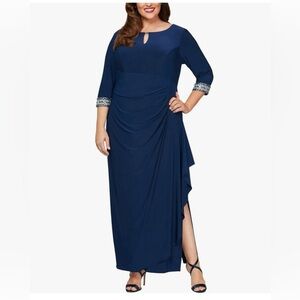 Alex evening petite long dress